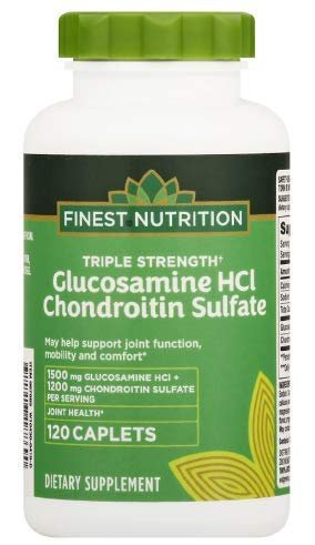 Version 1.0.0 Finest Nutrition Glucosamine Chondroitin Triple Strength, Coated Caplets, 120 ea by Finest Nutrition - Image 1