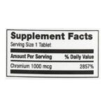 (2- Pack) Finest Nutrition Chromium 1000mcg, Metabolism Support, 100 Tablets per Bottle - Image 2