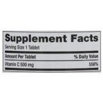 Finest Nutrition C Vitamin 500 mg Dietary Supplement Tablets 200 Each - Image 3