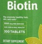 Finest Nutrition Biotin 5000 mcg Tablets, 300 Count Value Size for Supporting Healthy Hair, Skin and Nails - Image 2