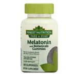 Finest Nutrition Free & Pure Melatonin + Botanicals Gummies Strawberry60ea, 1 pk