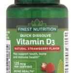 Yasirona AMAHLE mcyiqihai TEHONGJU Finest Nutrition Vitamin D3 125 mcg Quick Dissolve Strawberry Flavor 100 Tablets