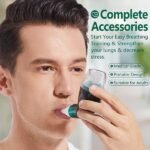 Flutter Valve Breathing Exercise Device for Lungs, Mucus Removal & Lung Strengthening, Adjustable Resistance Expiratory Trainer, Portable Lung Exerciser for Mucus Clearance - Image 2