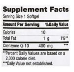 Co Q-10 400 mg Dietary Supplement Softgels (30)Q - Image 3