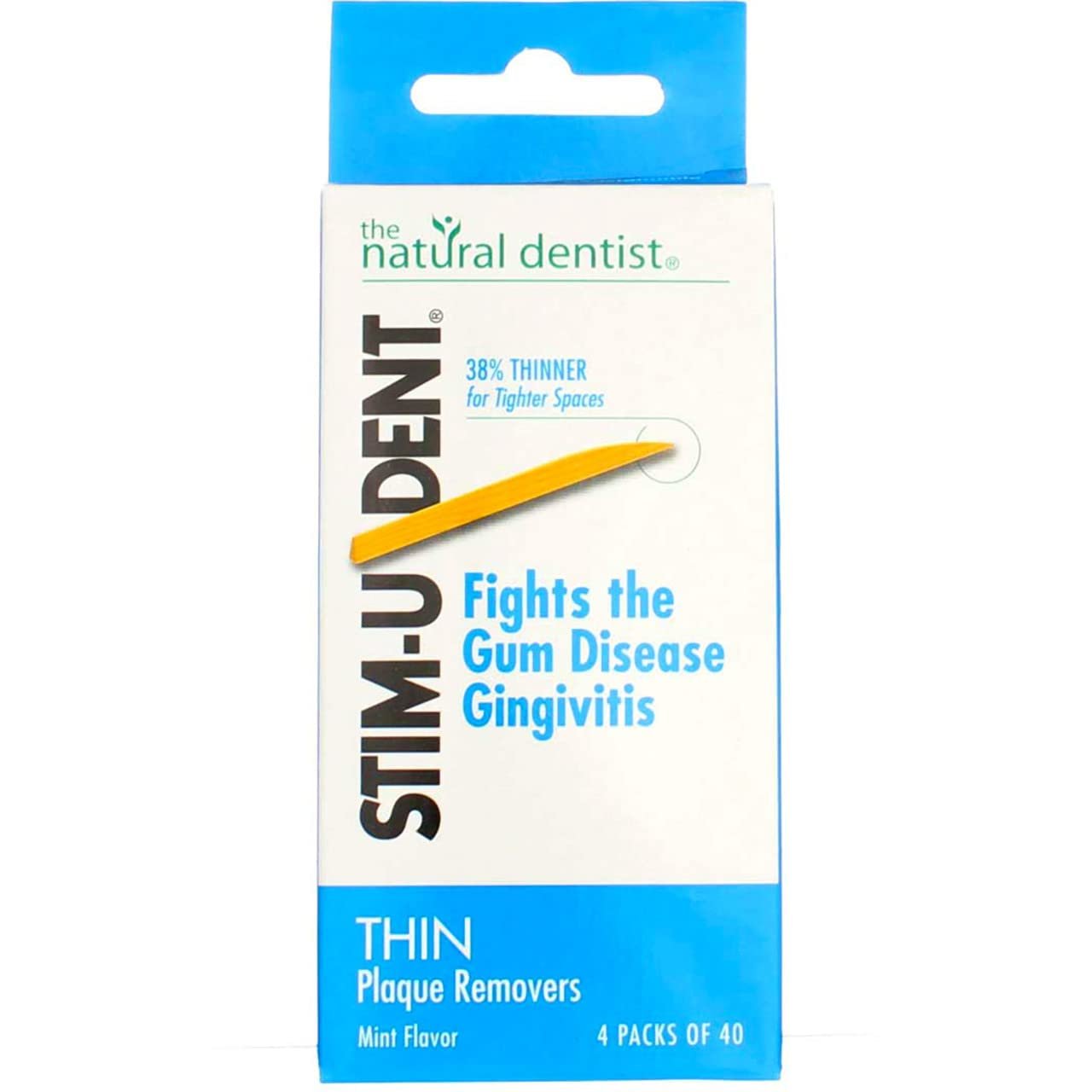 Version 1.0.0 The Natural Dentist, Plaque Removers Stim U Dent Thin, 160 Count - Image 1