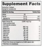 Zymise Finest Nutrition - Coconut Oil with Lauric Acid, 1000mg - 120 Softgels - Image 3