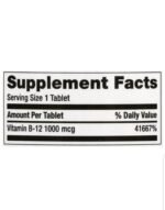Finest Nutrition B-12 1000mcg 60 Tablets - Image 2