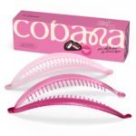 Cobana Banana Clip Hair Clips - Volumizing Hair Claw Clips & Hair Styling Accessories for Thick & Thin Hair - Large 6'' Set of 2 (Pink)