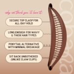Cobana Banana Clip Hair Clips - Volumizing Hair Claw Clips & Hair Styling Accessories for Thick & Thin Hair - Large 6'' Set of 2 (Brown) - Image 5