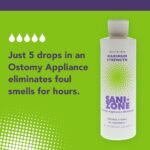 Sani-Zone Maximum Strength Ostomy Appliance Deodorant Bottle Unscented, 8 oz. Wound Deodorizer, Ostomy Care for Hospital and Professional Use - Image 2