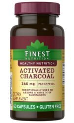 Finest Nutrition Activated Charcoal 260 mg 60 Capsules