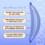 Cobana Banana Clip Hair Clips - Volumizing Hair Claw Clips & Hair Styling Accessories for Thick & Thin Hair - Large 6'' Set of 2 (Blue) - Image 5