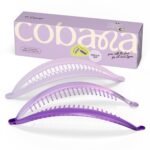 Cobana Banana Clip Hair Clips - Volumizing Hair Claw Clips & Hair Styling Accessories for Thick & Thin Hair - Large 6'' Set of 2 (Purple)