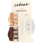 Cobana Hair Claw Clips for Women – Metal & Acrylic Hair Accessories for All Hair Types – Medium to Large Clips for Styling & Securing Hair (3PC Arcylic Hair Claw Set)