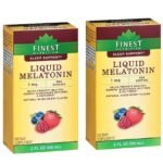 Finest Nutrition Melatonin 1 mg. Liquid Melatonin Mixed Berry Flavor, 2 oz. x 2 Pack