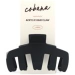 Cobana Acrylic Hair Claw Clip & Hair Accessories for Women - 5'' Large Hair Clips for Styling & Securing for All Hair Types (Black)