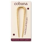 Cobana French Hair Pin – Gold Metal Hair Accessory for Buns, Twists & Updos – Hair Pin for Thick Hair – Sleek, Durable Styling Clip for Women