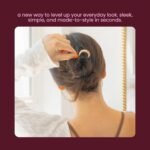 Cobana French Hair Pin – Gold Metal Hair Accessory for Buns, Twists & Updos – Hair Pin for Thick Hair – Sleek, Durable Styling Clip for Women - Image 2