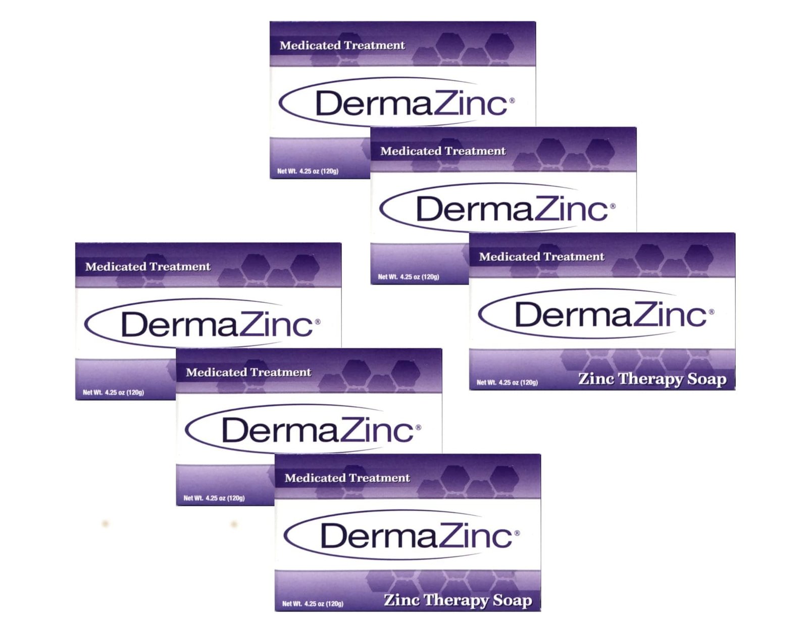 Version 1.0.0 DermaZinc Therapy Soap, Zinc Soap for Skin, Skin Disorder Relief for Psoriasis, Dermatitis, Eczema, and Other Condition Symptoms (Pack of 6) - Image 1