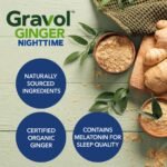 Gravol Ginger Nighttime Tablets for Upset Stomach & Nausea, 16ct with Melatonin - Image 3