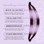 Cobana Banana Clip Hair Clips - Volumizing Hair Claw Clips & Hair Styling Accessories for Thick & Thin Hair - Large 15'' Set (Purple, Set of 2) - Image 4