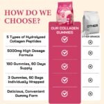 Collagen Gummies for Women, Hydrolyzed Collagen Peptides Type I, II, III, V, X, 0 Sugar, Collagen Gummies for Skin, Wrinkles, Hair, Nails, Digestive, Immune Health, 11 Packs - Image 4