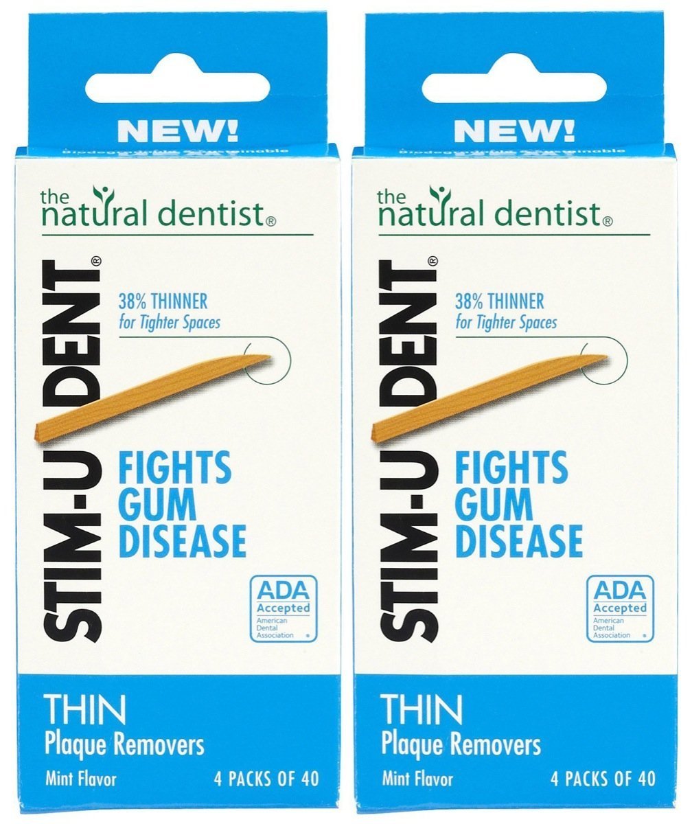 Version 1.0.0 Stim-U-Dent Thin Plaque Removers - Mint - 40 ct - 8 pk - Image 1