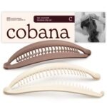 Cobana Banana Clip Hair Clips - Volumizing Hair Claw Clips & Hair Styling Accessories for Thick & Thin Hair - Large 6'' Set of 2 (Neutral)