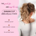 Cobana Banana Clip Hair Clips - Volumizing Hair Claw Clips & Hair Styling Accessories for Thick & Thin Hair - Large 6'' Set of 2 (Pink) - Image 2