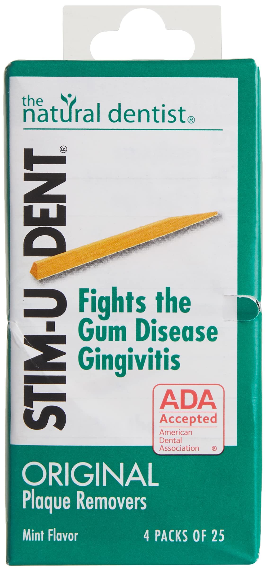 Version 1.0.0 Stim-U-Dent Mint Plaque Removers, 4 Pack of 25 (Value Pack of 4) - Image 1