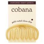 Cobana Gold Metal Claw Clips, Hair Accessories for Women - Large 5'' Gold Hair Clips for Styling & Securing All Hair Types - Zinc Alloy with Soft Golden Finish
