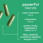 Organic Super Greens Fruit & Veggies Supplement, 3g Fiber, Spirulina, Chlorella, Prebiotics & Probiotics, Digestive Enzymes - Image 3
