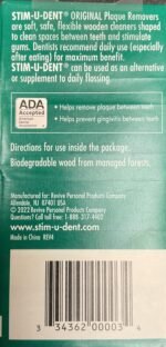 Stim-U-Dent Plaque Removers 6 Packs of 4x25 Picks/Pack (600 Picks) - Mint Flavor (Pack of 6) - Image 3