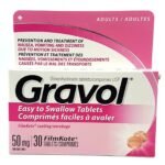 Easy to Swallow GRAVOL (30 tablets) Antinauseant for NAUSEA, VOMITING, DIZZINESS & MOTION SICKNESS