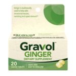 Gravol Ginger Tablets for Upset Stomach and Nausea, 20ct​