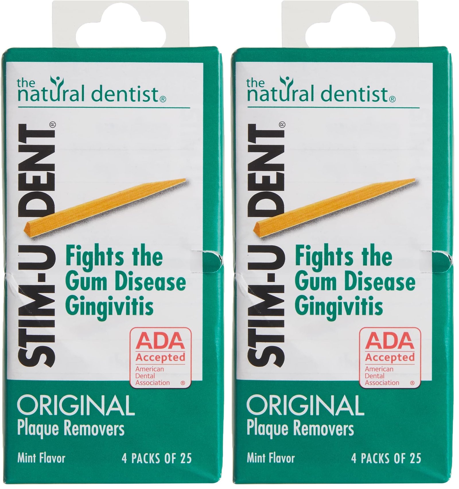 Version 1.0.0 Stim-U-Dent Mint Plaque Removers, 8 Pack of 25 (Value Pack of 4) - Image 1