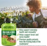 NATURELO Mushroom Supplement Brain & Immune Health Blend with Lion s Mane, Reishi - Image 7